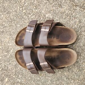 Birkenstock Brown Sandals with Classic Cork Footbed